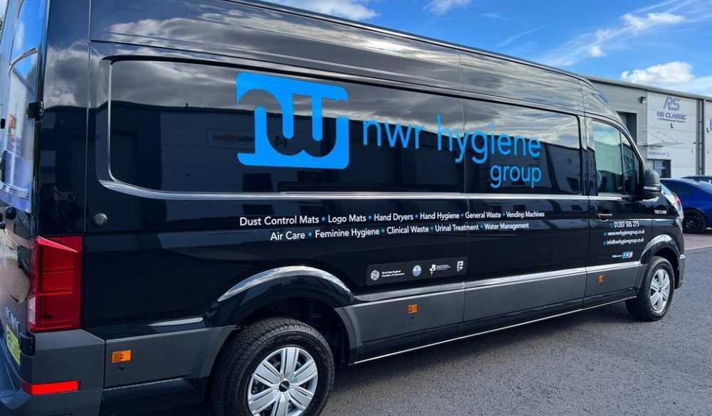 NWR Hygiene branded fleet vehicle 